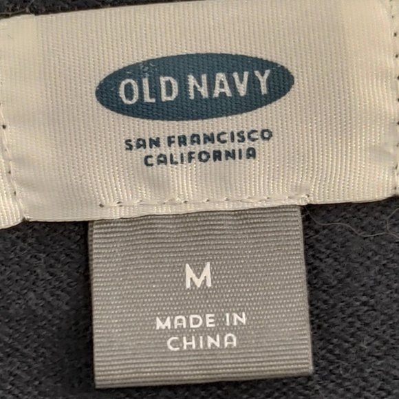 Old Navy Embroided Gold Star Navy Blue button up Cardigan - Picture 4 of 4